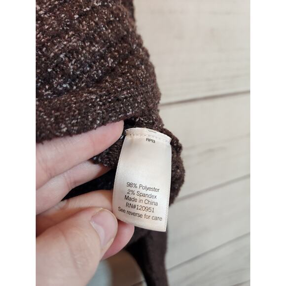 So Good For Life Women's Brown Stretch‎ V-Neck Long Sleeve Sweater Size Large - Picture 4 of 6